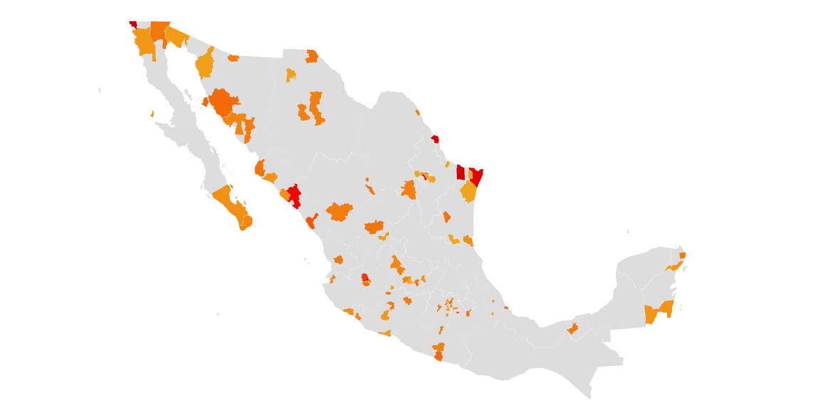 Estos tres municipios de Veracruz están entre los 100 con más desaparecidos de México